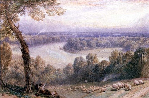Temže z Richmond Hill od Myles Birket Foster
