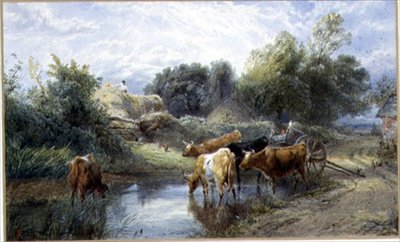 Doba zavlažování (akvarel) od Myles Birket Foster