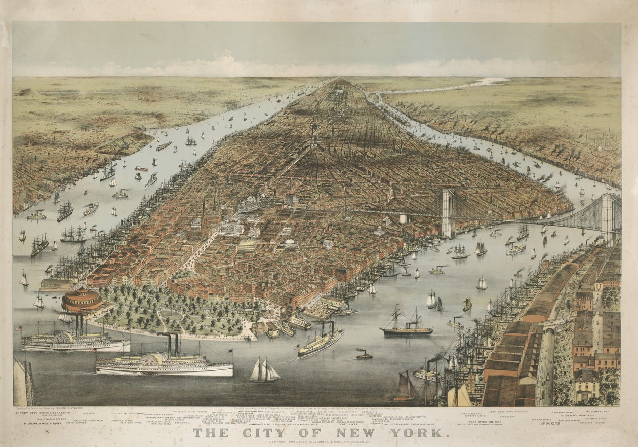 Město New York, 1876 od Nathaniel Currier