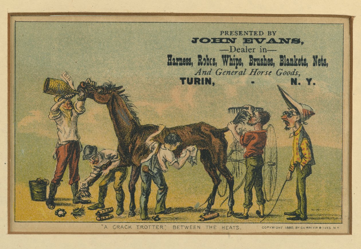 Bezva klusák mezi rozběhy, 1880 od N. and Ives, J.M. Currier