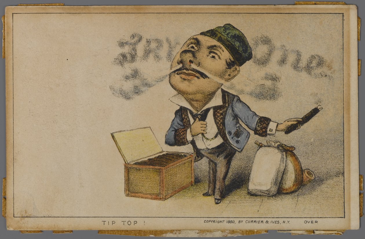 Reklama na Tip Top doutníky, 1880 od N. and Ives, J.M. Currier