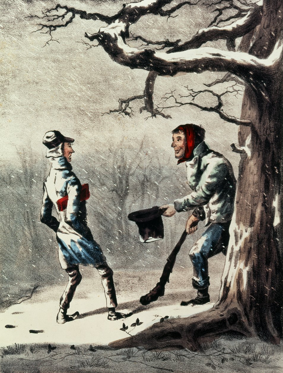 Šťastný nový rok od N. and Ives, J.M. Currier