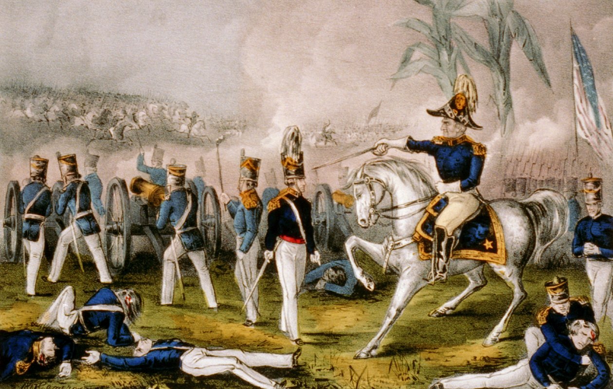 Trochu více hroznů Kapitán Bragg, 1847 od N. and Ives, J.M. Currier