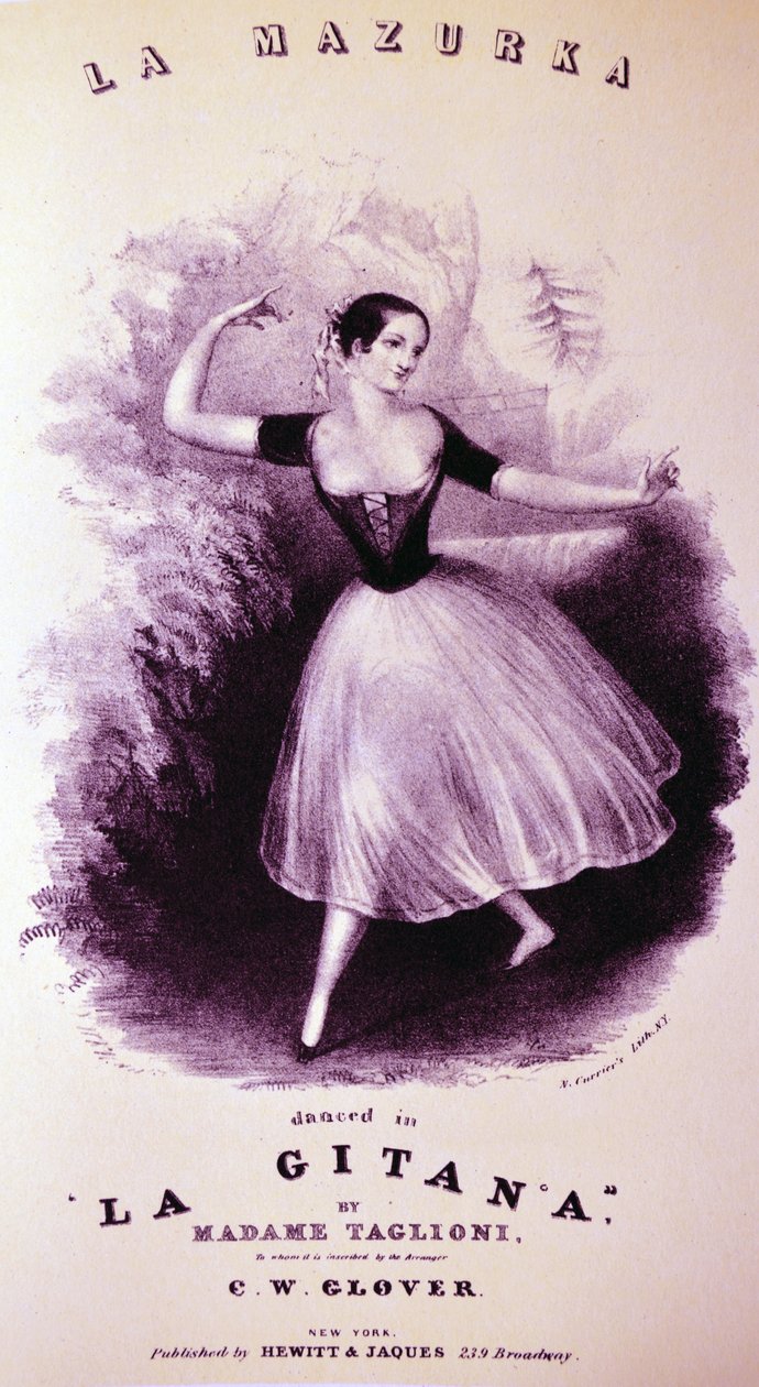 Currier & Ives ilustrace 19. století. La Mazurka od N. and Ives, J.M. Currier