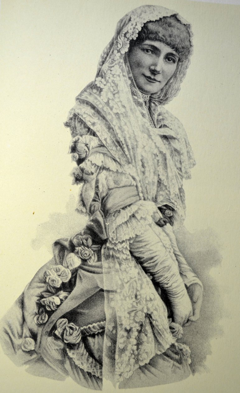 Currier & Ives ilustrace 19. století. Sarah Bernhardt (herečka) od N. and Ives, J.M. Currier