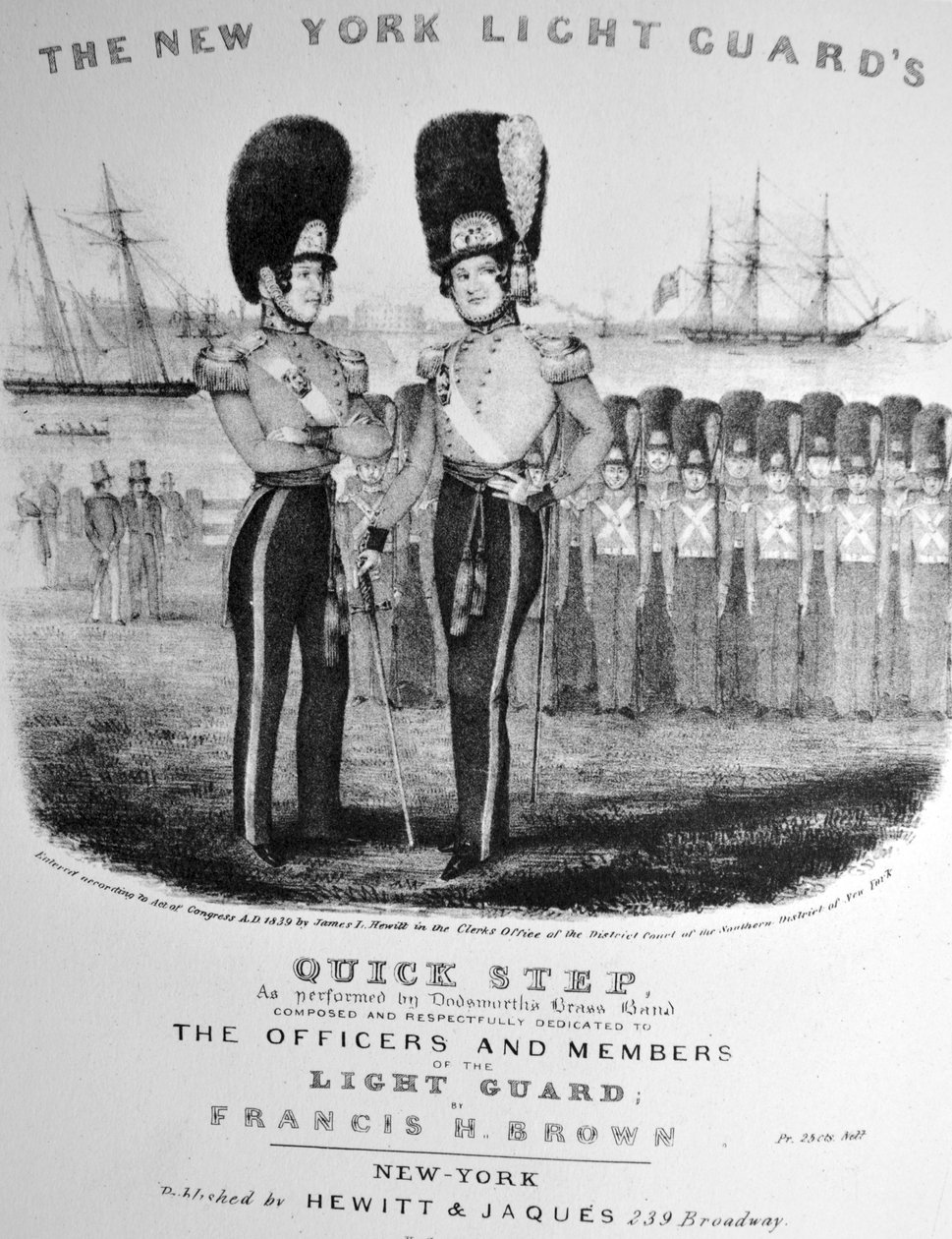 Currier & Ives ilustrace 19. století. New York Light Guards Quick Step od N. and Ives, J.M. Currier