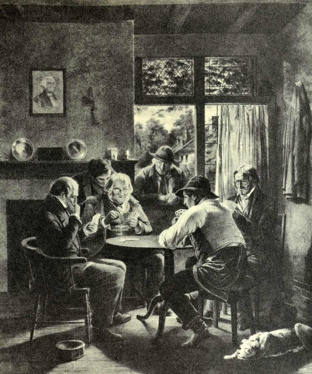 Currier & Ives ilustrace 19. století. Guma, dán jeho trumfům od N. and Ives, J.M. Currier