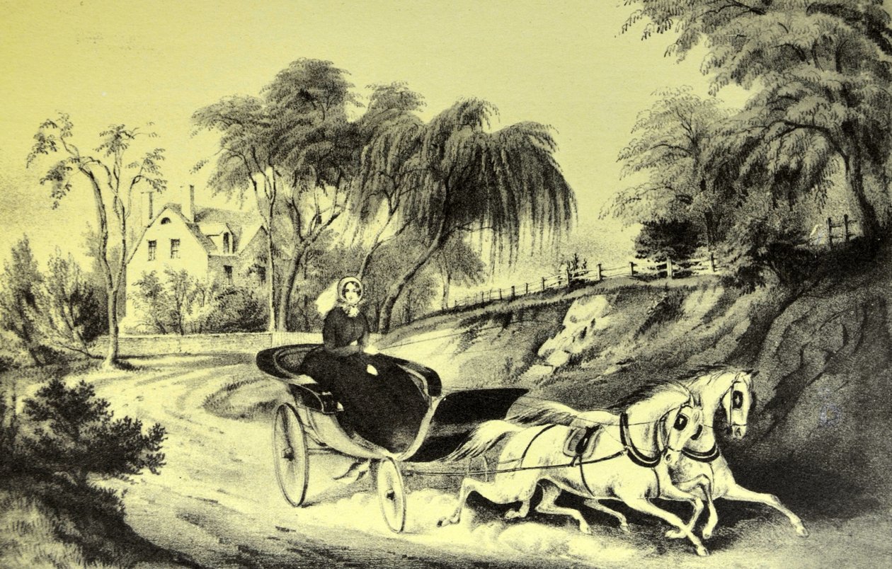 Currier & Ives ilustrace 19. století. Hvězda cesty od N. and Ives, J.M. Currier