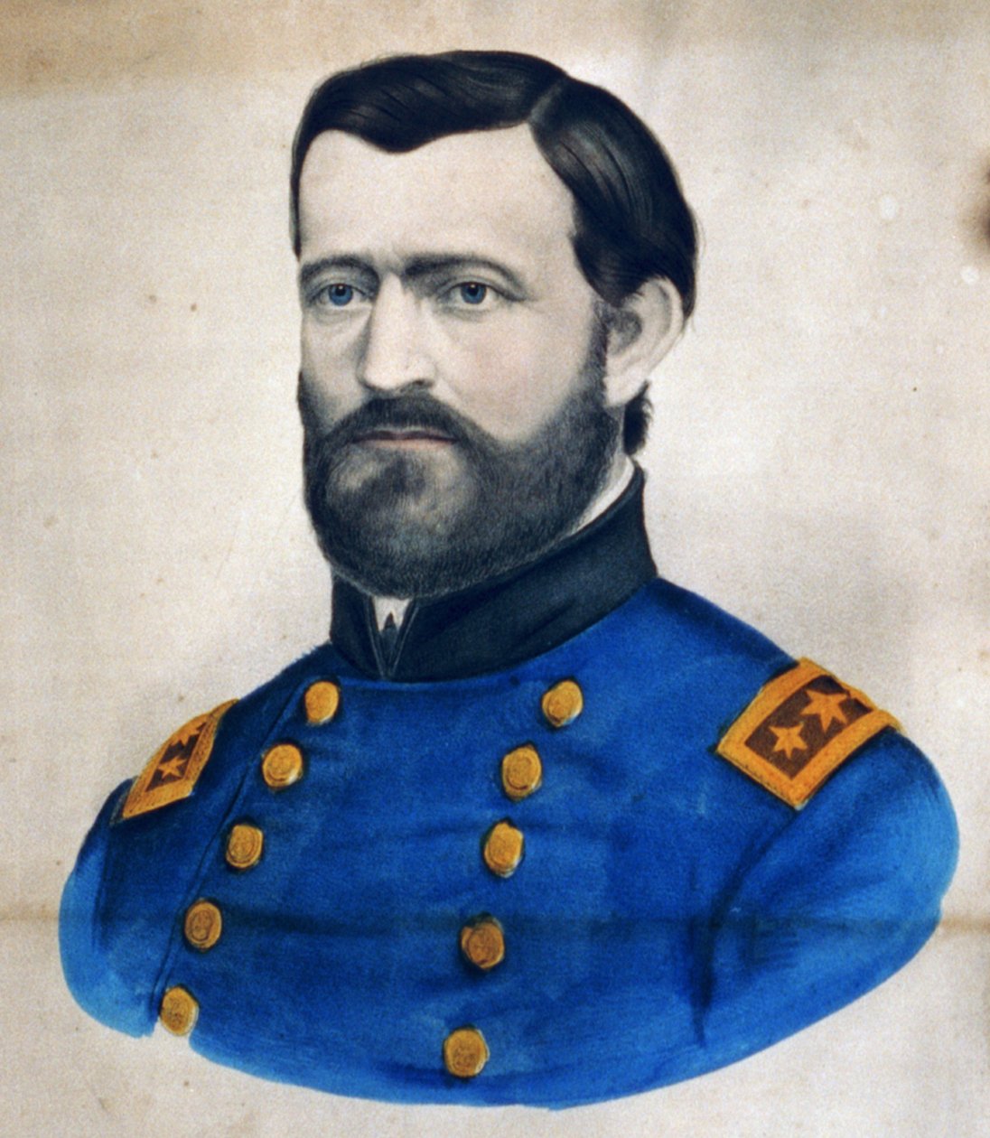 Generálporučík Ulysses S. Grant, 1880 (ručně kolorovaná litografie) (ručně kolorovaná litografie) od N. and Ives, J.M. Currier
