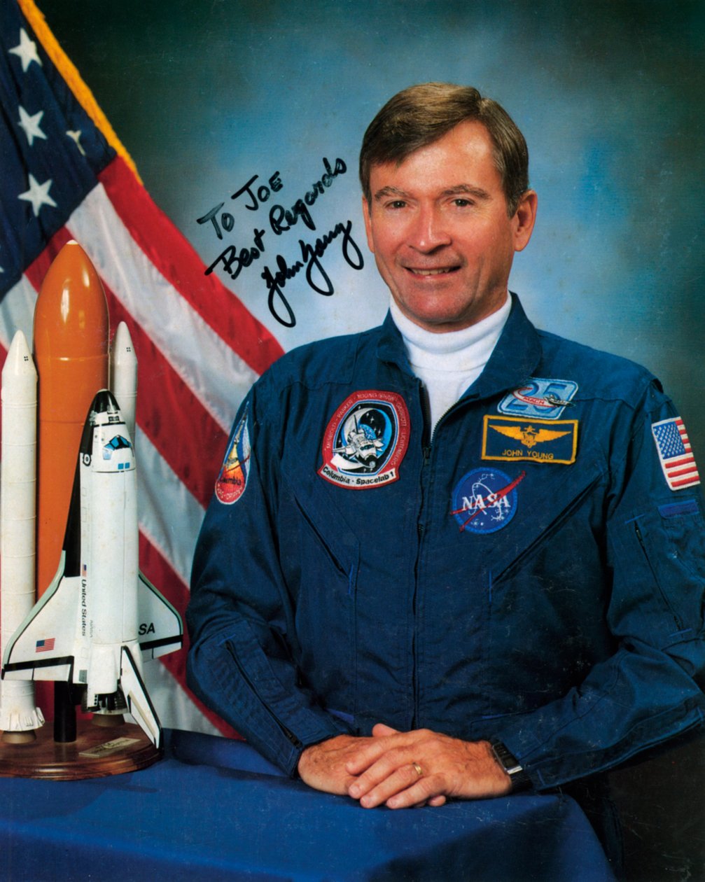 John Watts Young b1930, astronaut NASA, c1990. od NASA Images