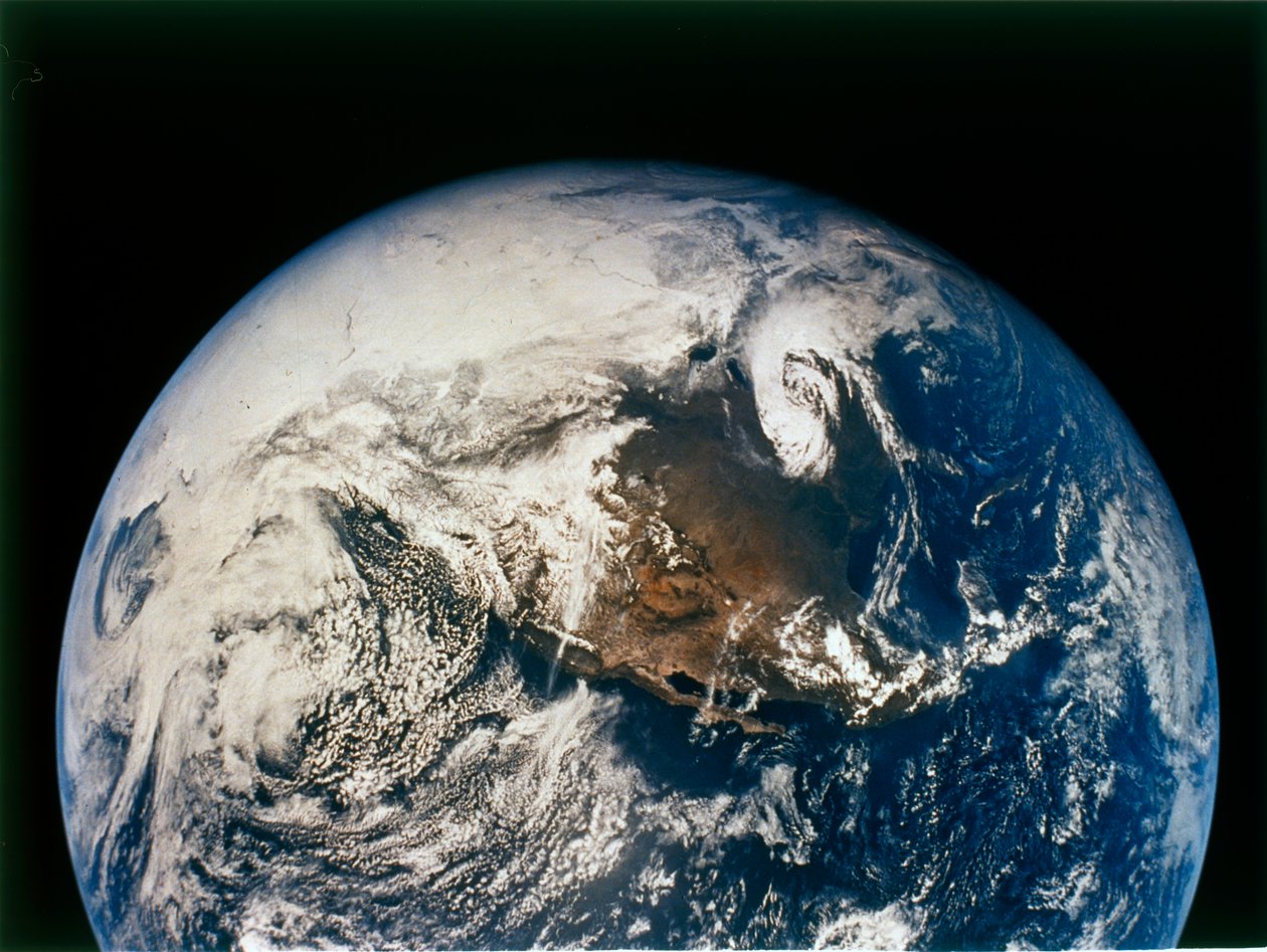 Severní a Střední Amerika z Apolla 16, 16. dubna 1972. od NASA Images