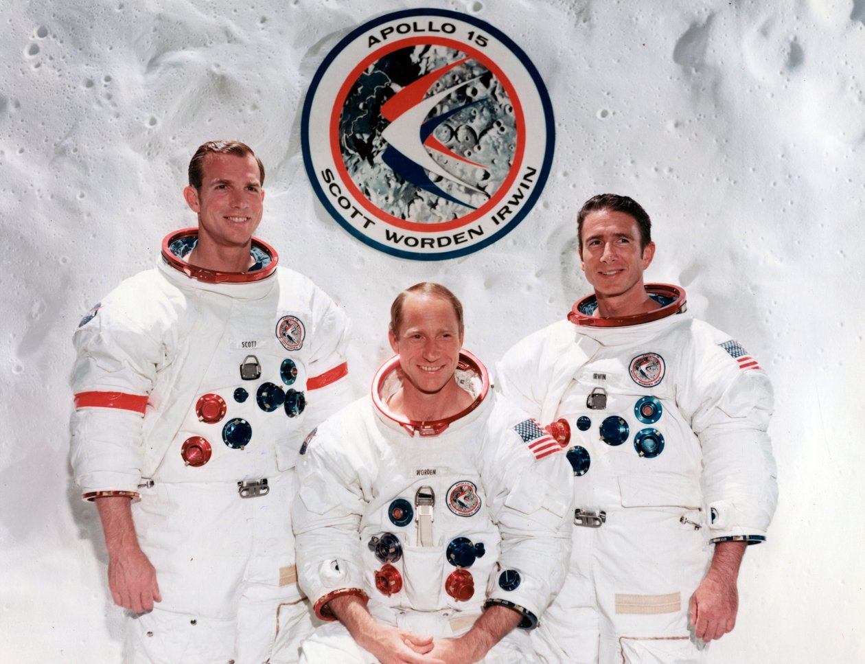 Posádka mise Apollo 15 v Manned Spacecraft Centre, Houston, Texas, 1971. od NASA Images