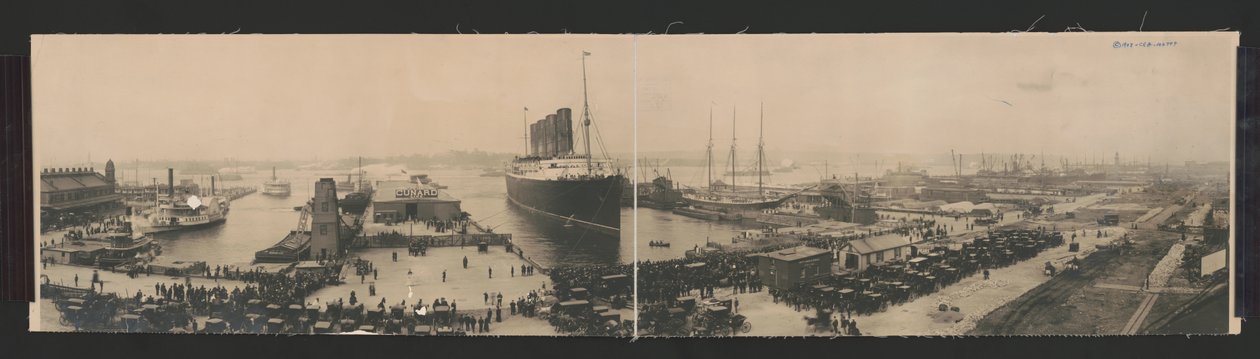 Lusitania na konci rekordní plavby od N.W. Penfield