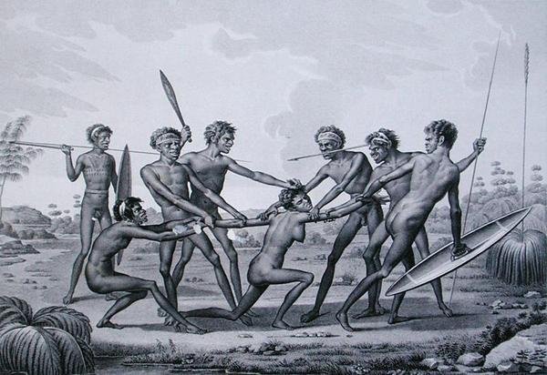 Port Jackson, New Holland: Aboriginal Pre-Manriage Ceremony, z 