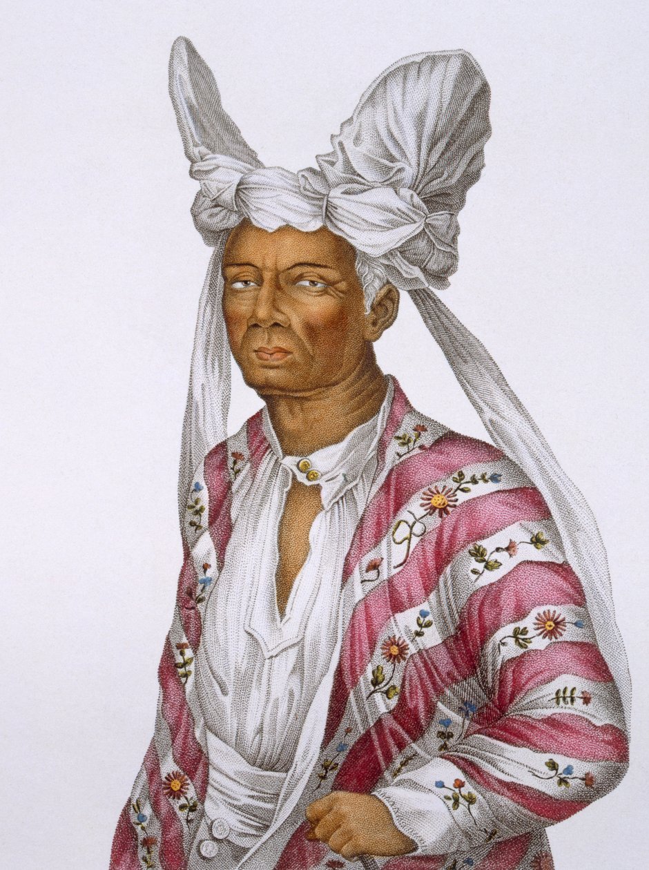 Naba-Leba, královna ostrova Solor, u Timoru, deska 25 z cesty za objevy do australských zemí, ryl B. Roger, hospoda. 1800-04 od N. Petit