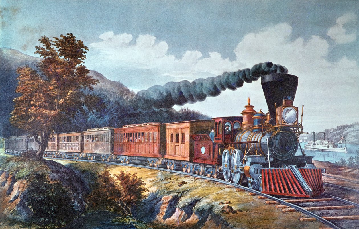 Vlak American Express od Currier and Ives