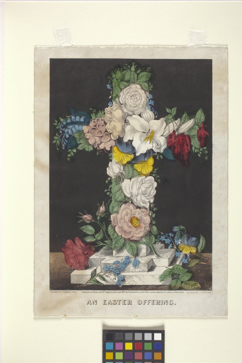 Velikonoční oběť (ručně kolorovaná litografie) od N. and Ives J.M. (1824 95) Currier