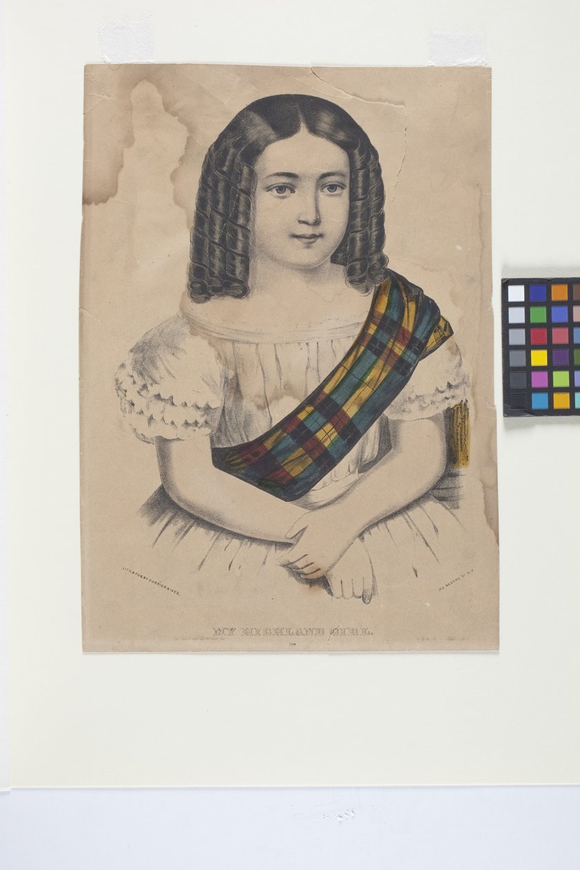 My Highland Girl (ručně kolorovaná litografie) od N. and Ives J.M. (1824 95) Currier