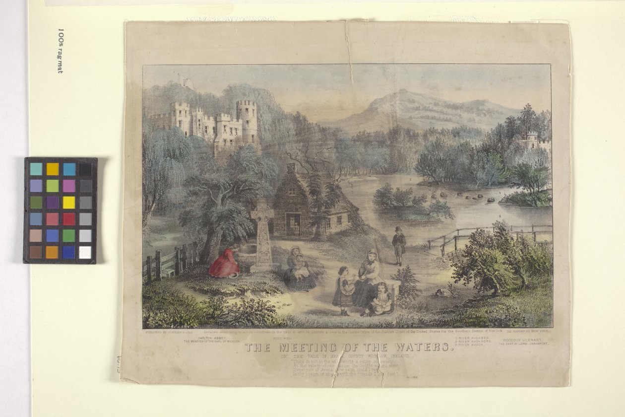 Setkání vod (ručně kolorovaná litografie) od N. and Ives J.M. (1824 95) Currier