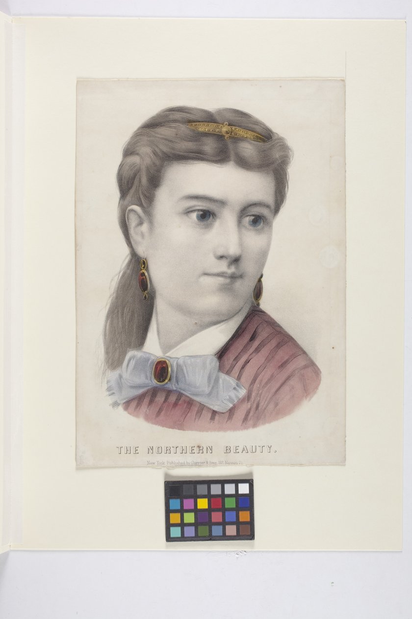 The Northern Beauty (ručně kolorovaná litografie) od N. and Ives J.M. (1824 95) Currier