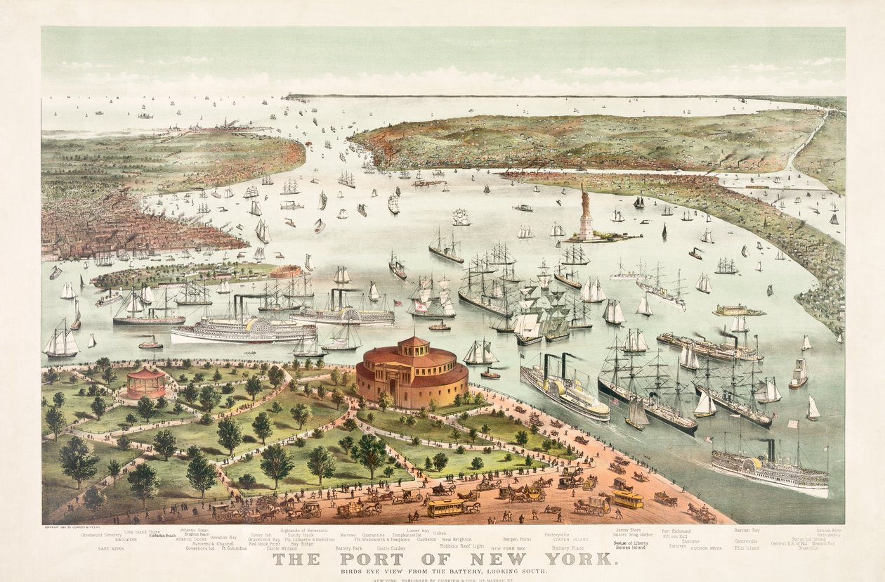 Přístav New York od Currier & Ives od Currier and Ives