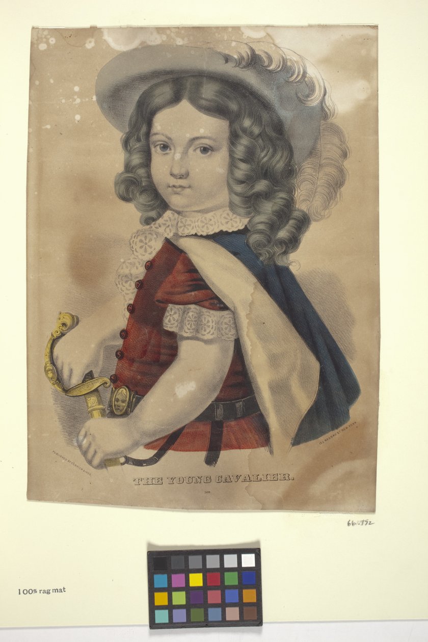 Mladý kavalír (ručně kolorovaná litografie) od N. and Ives J.M. (1824 95) Currier