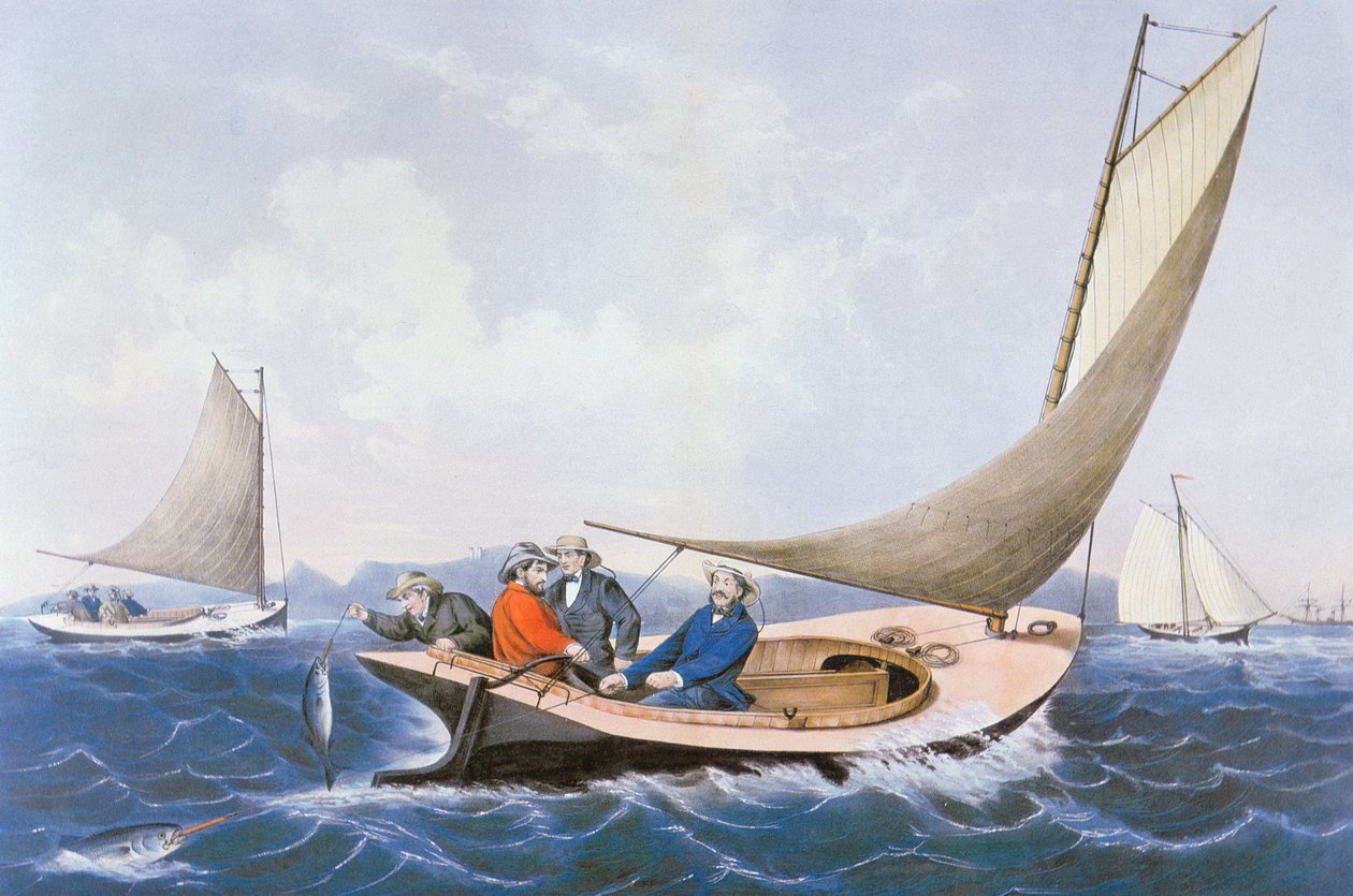 Trolling pro modré ryby u pobřeží Maine od Currier and Ives