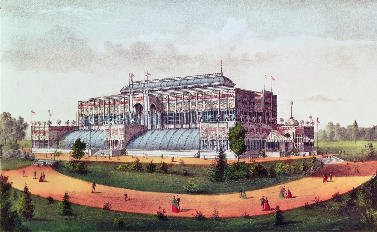 Zahradnická hala, Velká výstava stého výročí Spojených států 1876 od N. and Ives, J.M. Currier