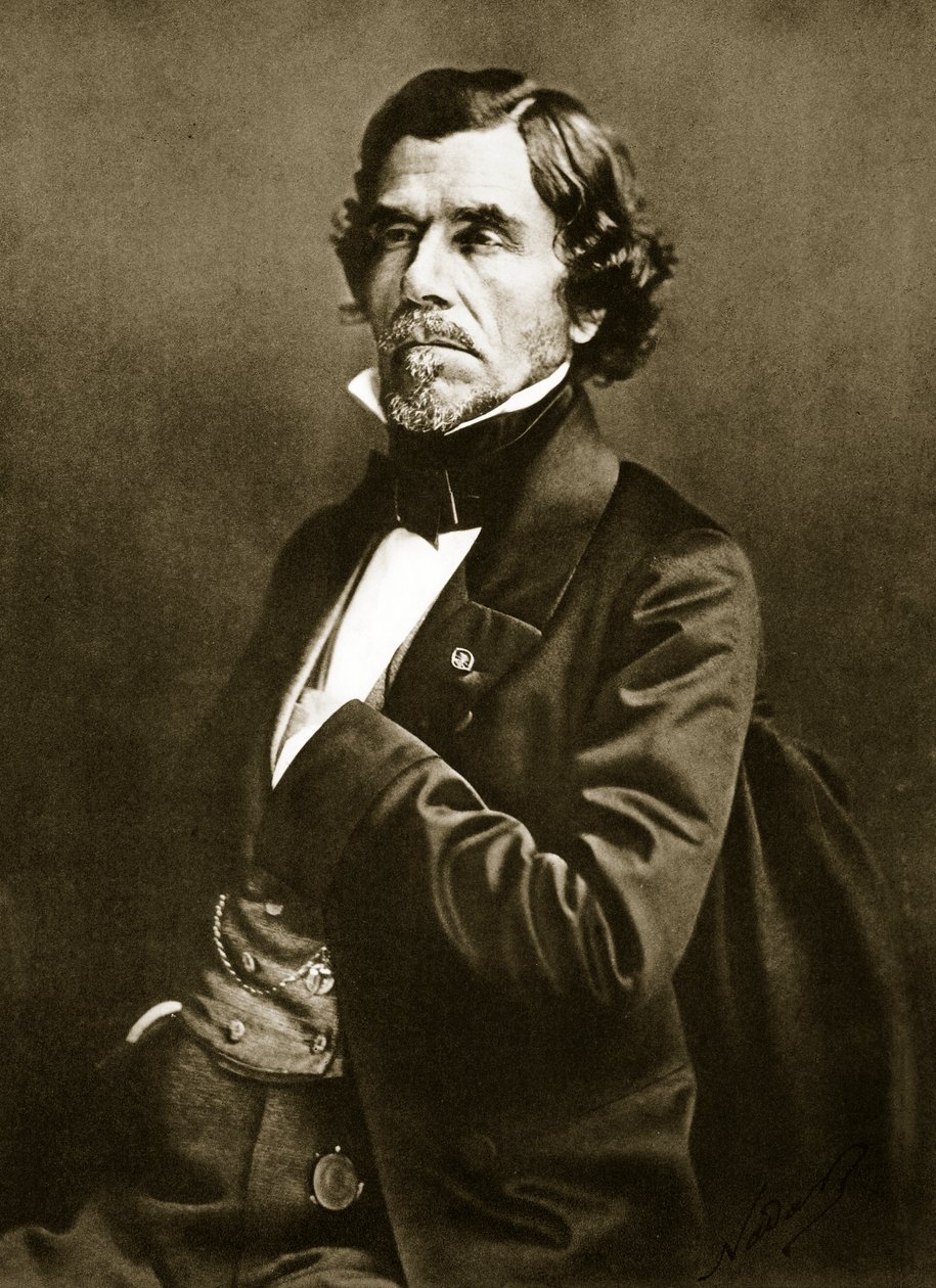 Eugene Delacroix (1798-1863) (sépiová fotografie) od Nadar
