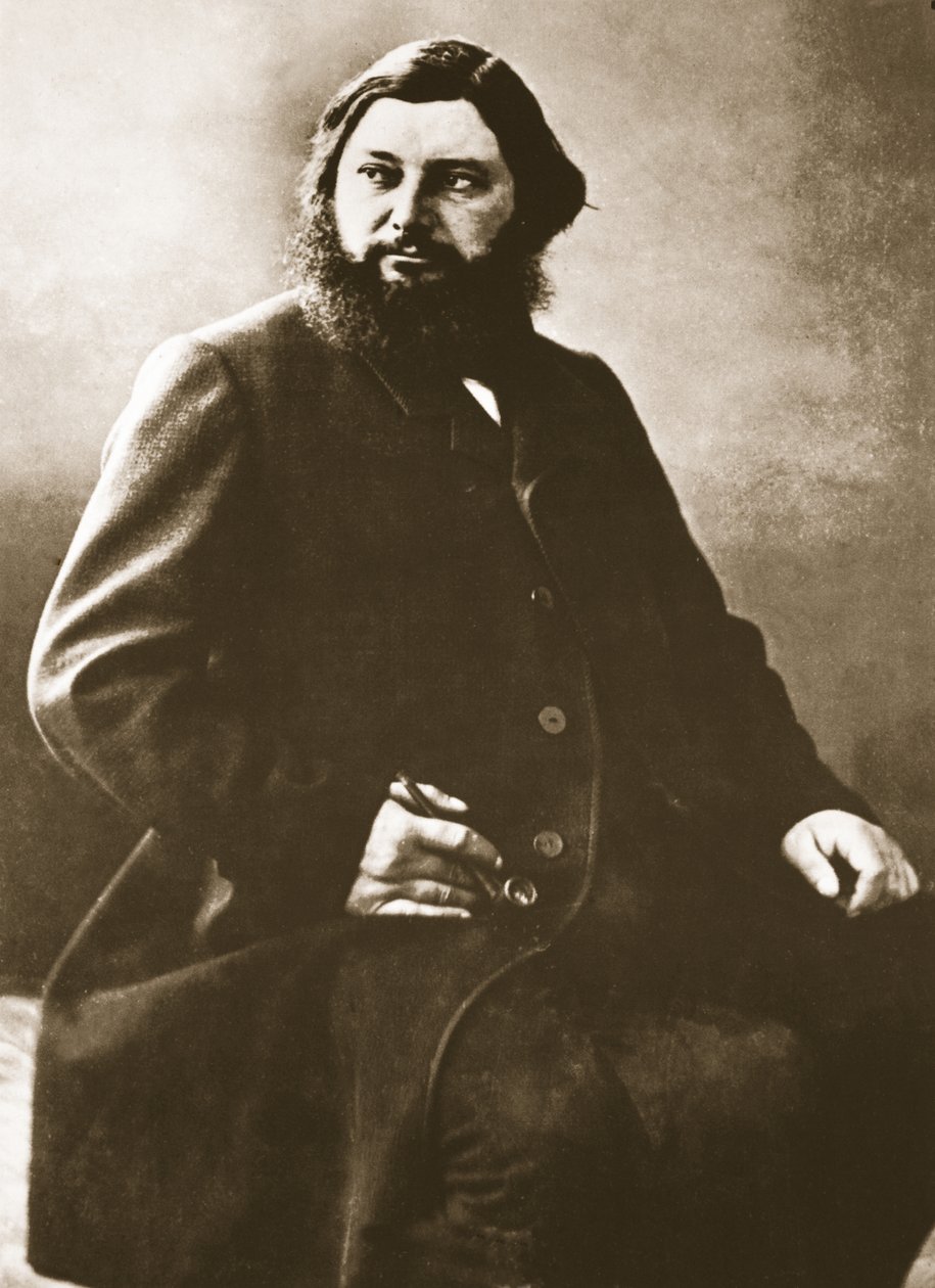 Gustave Courbet, kolem roku 1861 (fotoryt) od Nadar