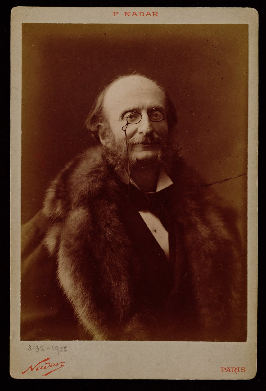 Jacques Offenbach (1819-80), německý skladatel, portrétní fotografie od Nadar