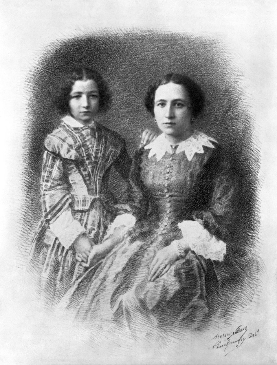 Sarah Bernhardt a její matka (1844-1923) od Nadar