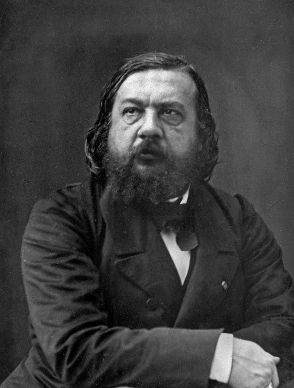 Theophile Gautier (1811-1872) francouzský básník, prozaik, dramatik a kritik zde v roce 1856 snímek Felixe Nadara převzatý z Disderi Album (č. 16 strana 3) od Nadar