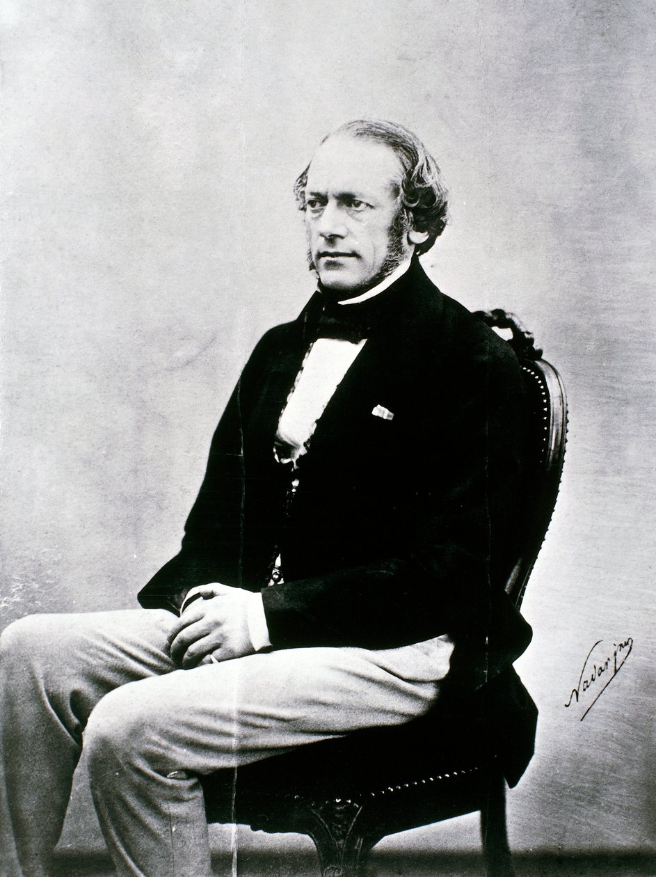Charles-Auguste de Bériot (černobílá fotografie) od Nadar