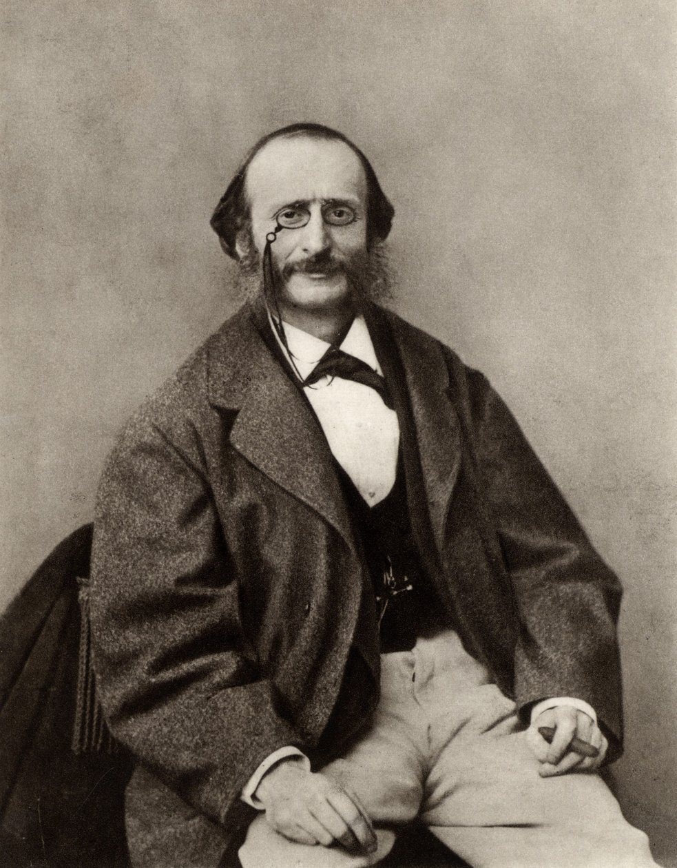 Jacques Offenbach (1819-1880) (černobílá fotografie) od Nadar