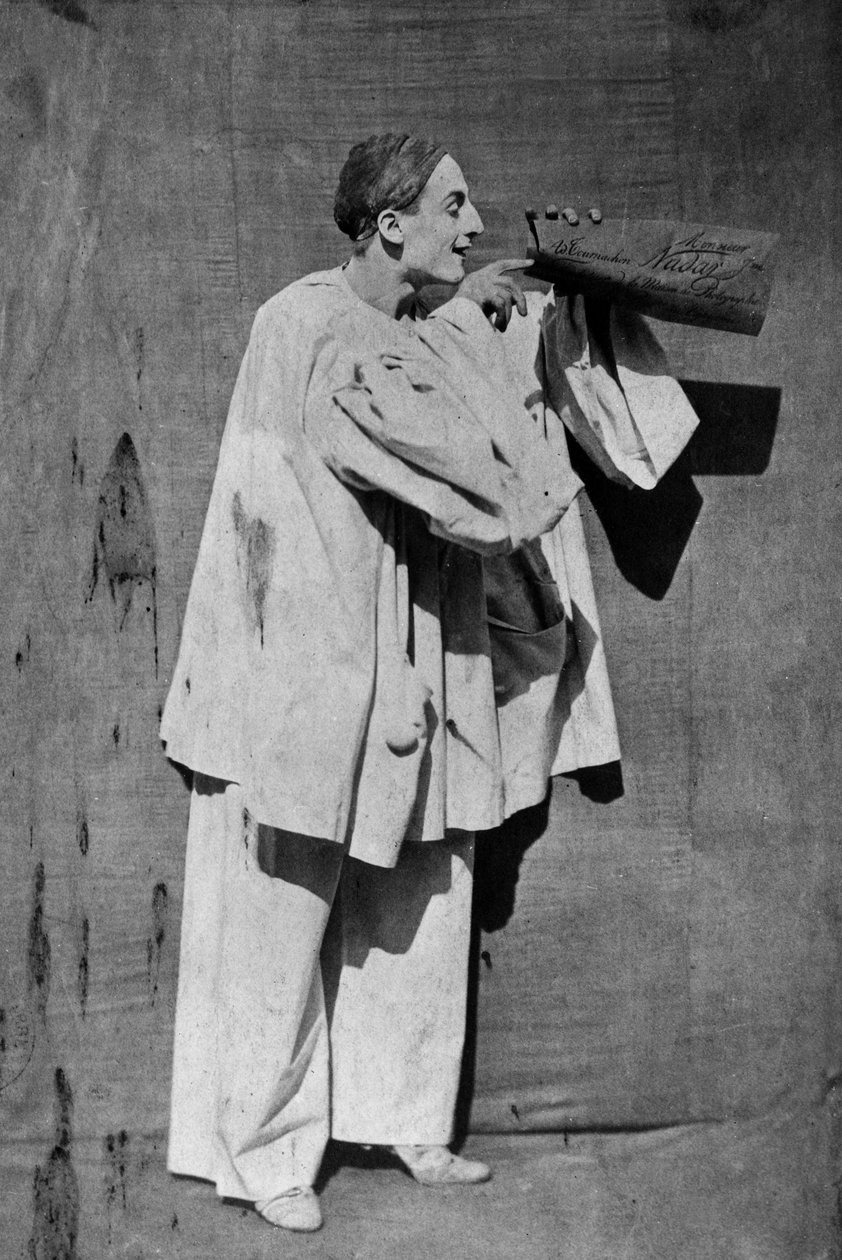 Mime Debureau : Pierrot, foto Gaspard Felix Tournachon alias Nadar a Adrien Tournachon aka Nadar the Young od Nadar