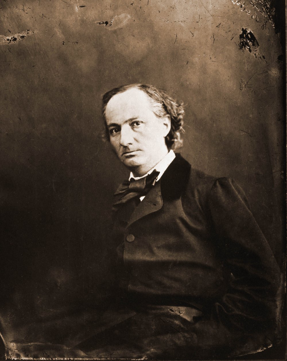 Portrét Charlese Baudelaira, spisovatele 1821-1867 (foto) od Nadar