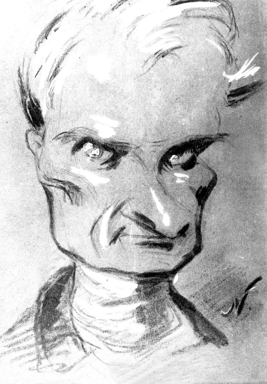 Portrét francouzského spisovatele Prospera Merimeeho (1803-1870), kresba Nadar od Nadar