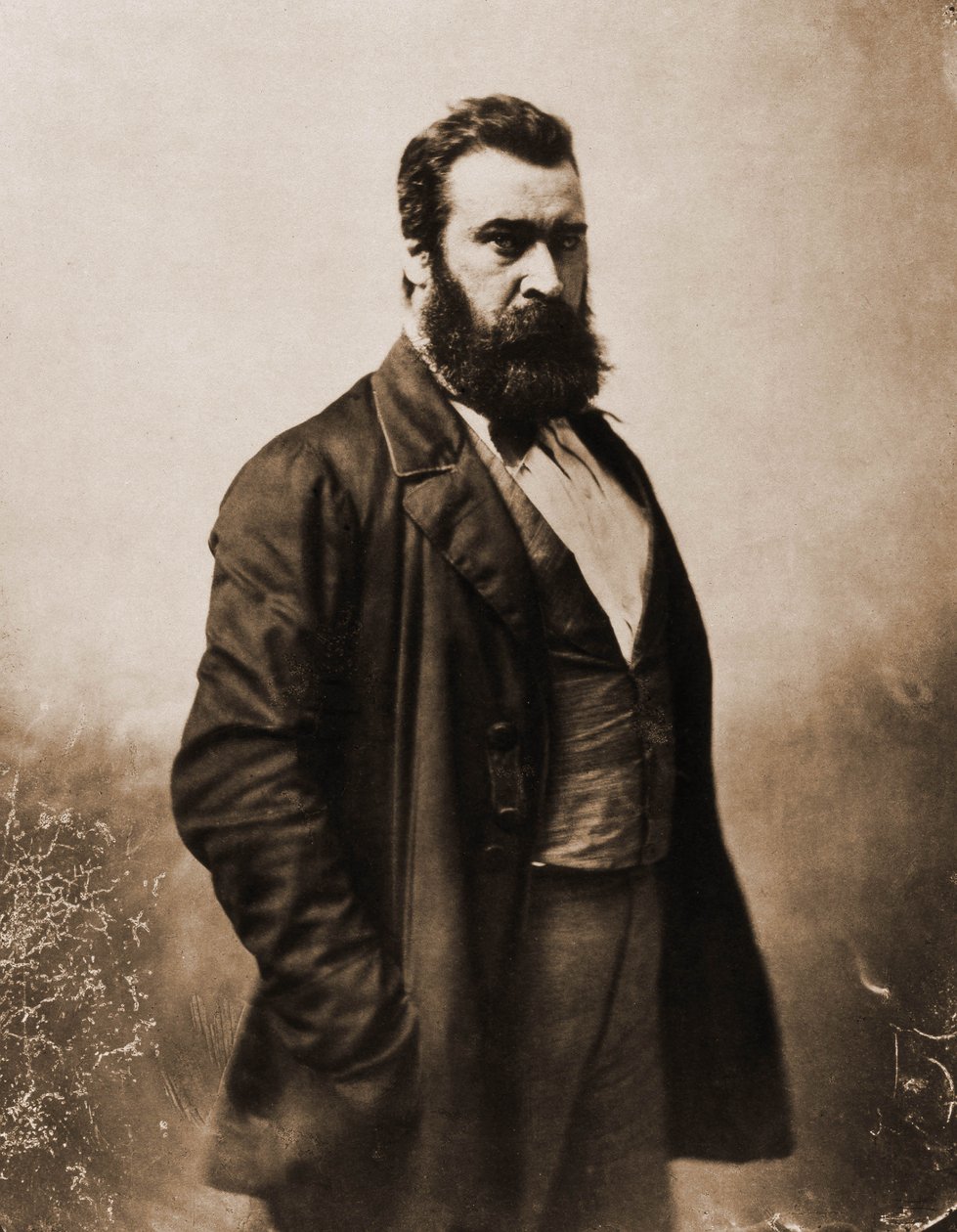 Portrét Jean-Francois Millet, malíř, rytec 1814-1875 (foto) od Nadar