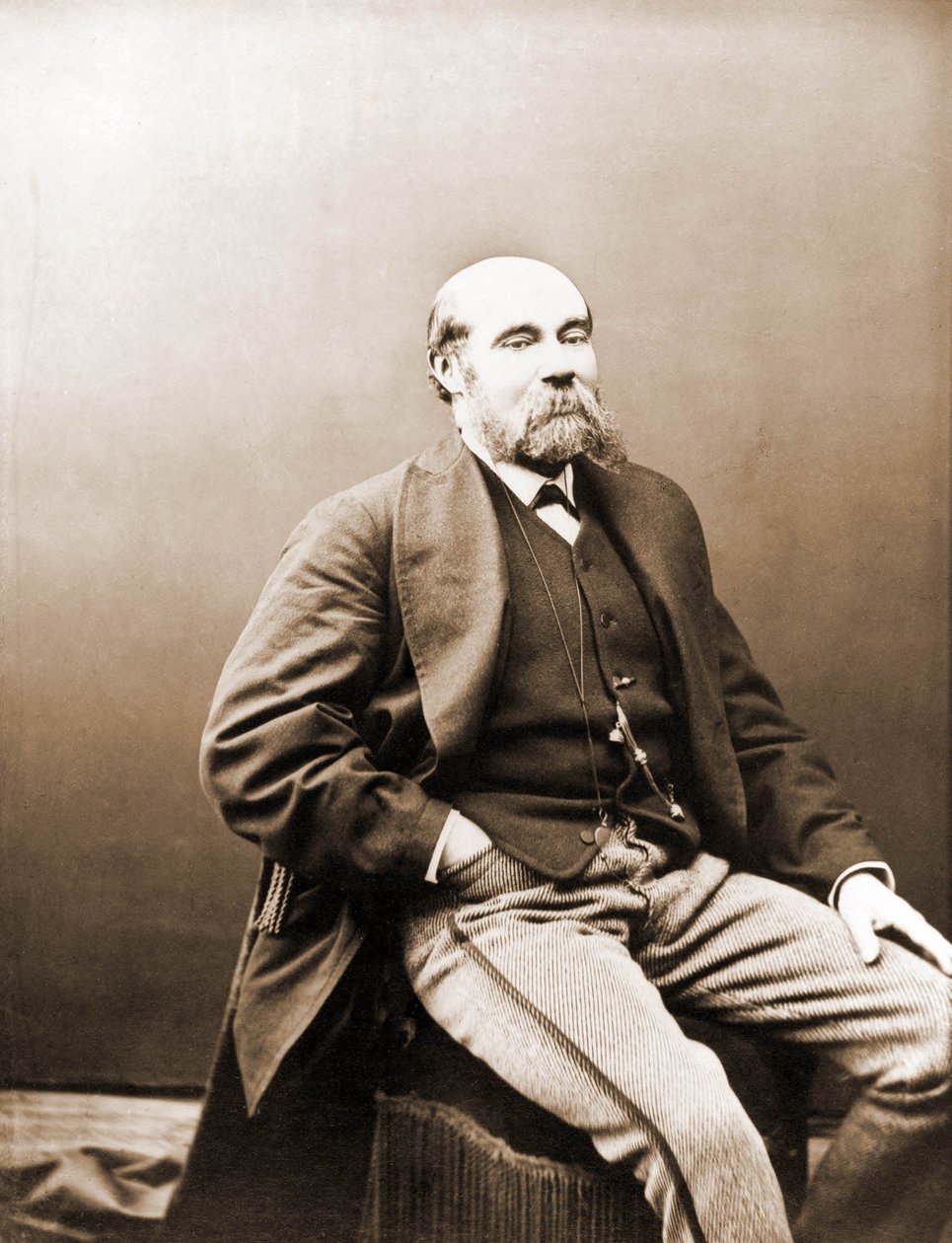 Portrét Paula Feval, filetonista z období Gaboriau a Ponson du Terrail 1817-1887 (foto) od Nadar