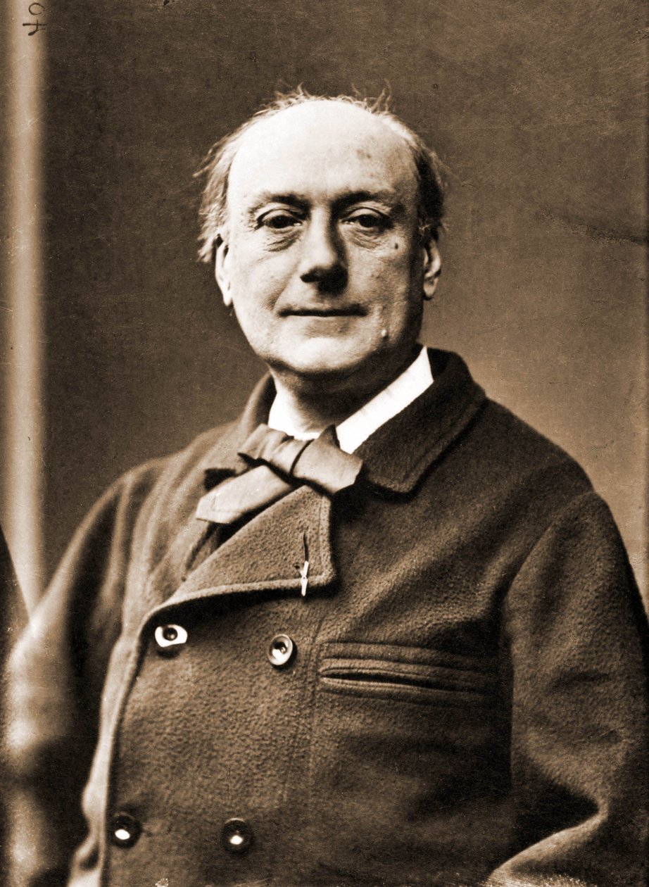 Portrét Theodora de Banville, básníka 1823-1891 (foto) od Nadar
