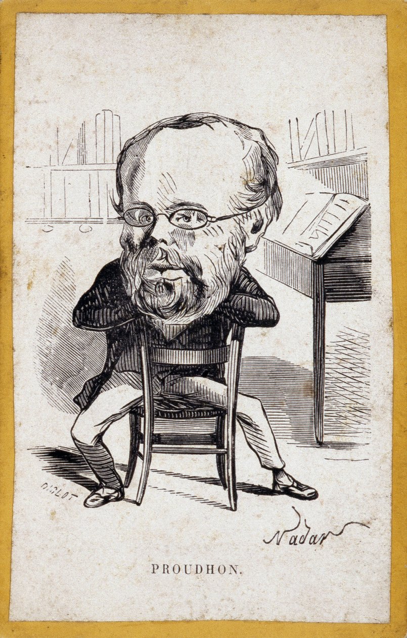 Portrétní náboj (portrétový náboj) od Pierre-Josepha Proudhona (Pierre Joseph Proudhon od Nadar