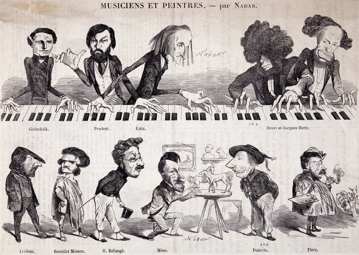 Série ""Muzikanti a malíři" z "Le Petit journal pour rire" od Nadar