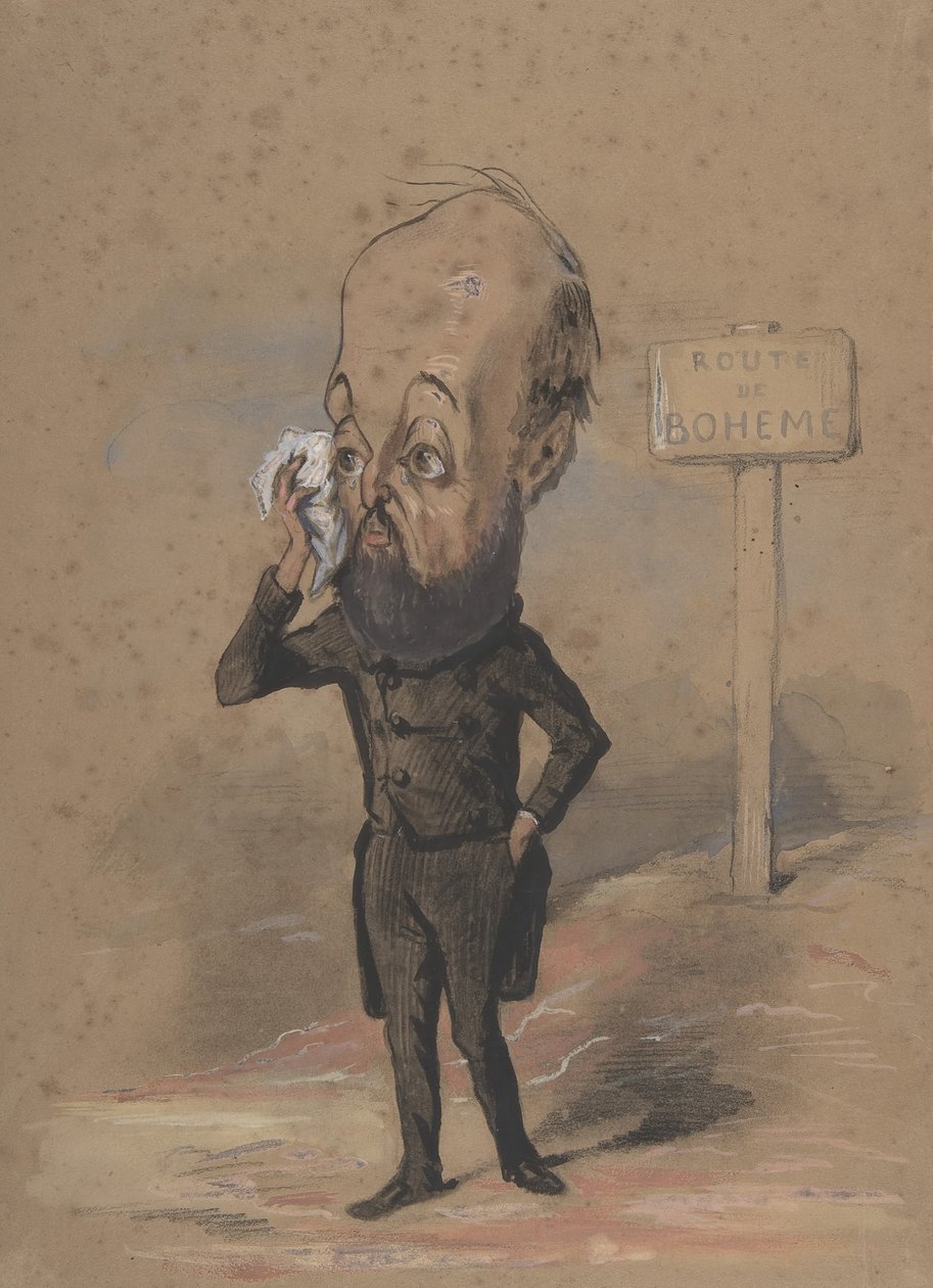 Karikatura Henriho Mürgera, 1849-61. od Nadar