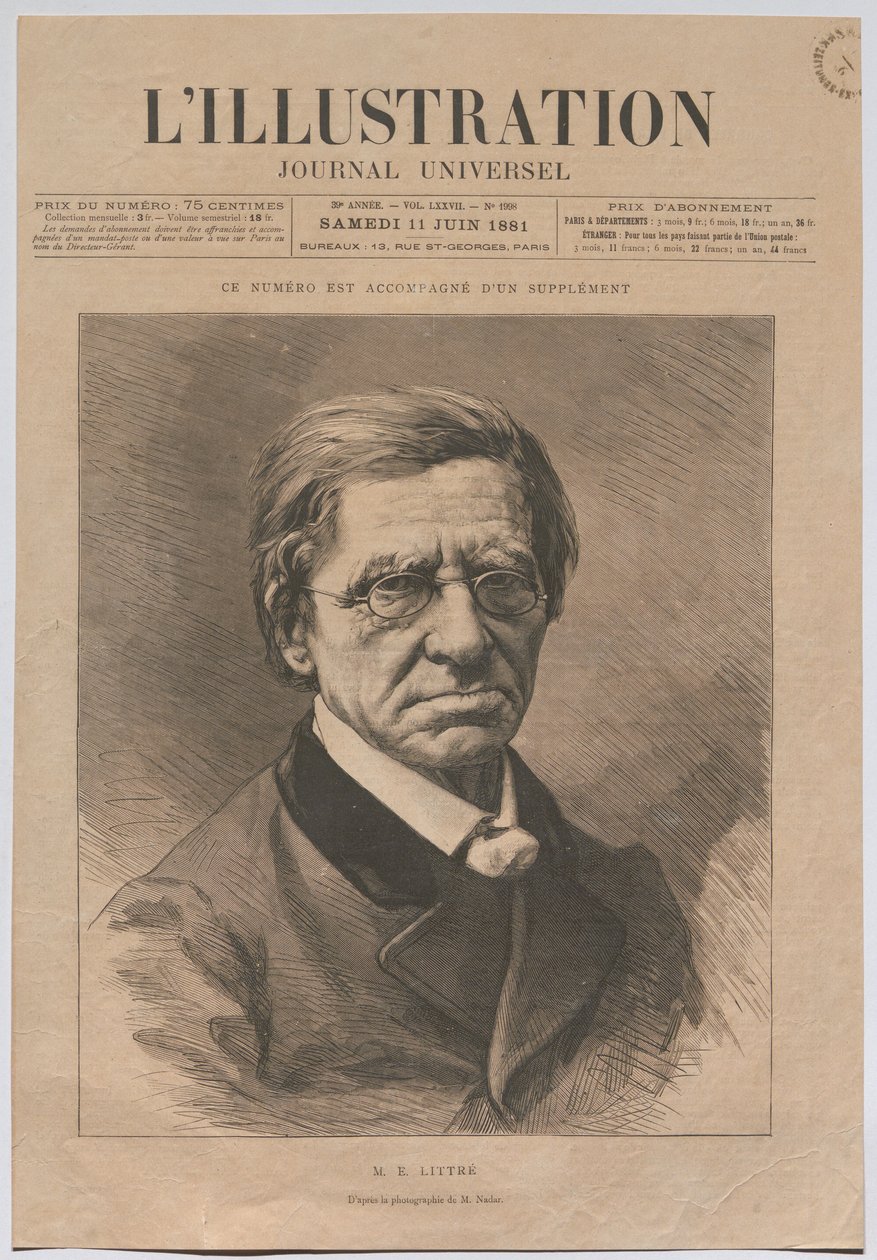 M. E. LITTRÉ od Nadar