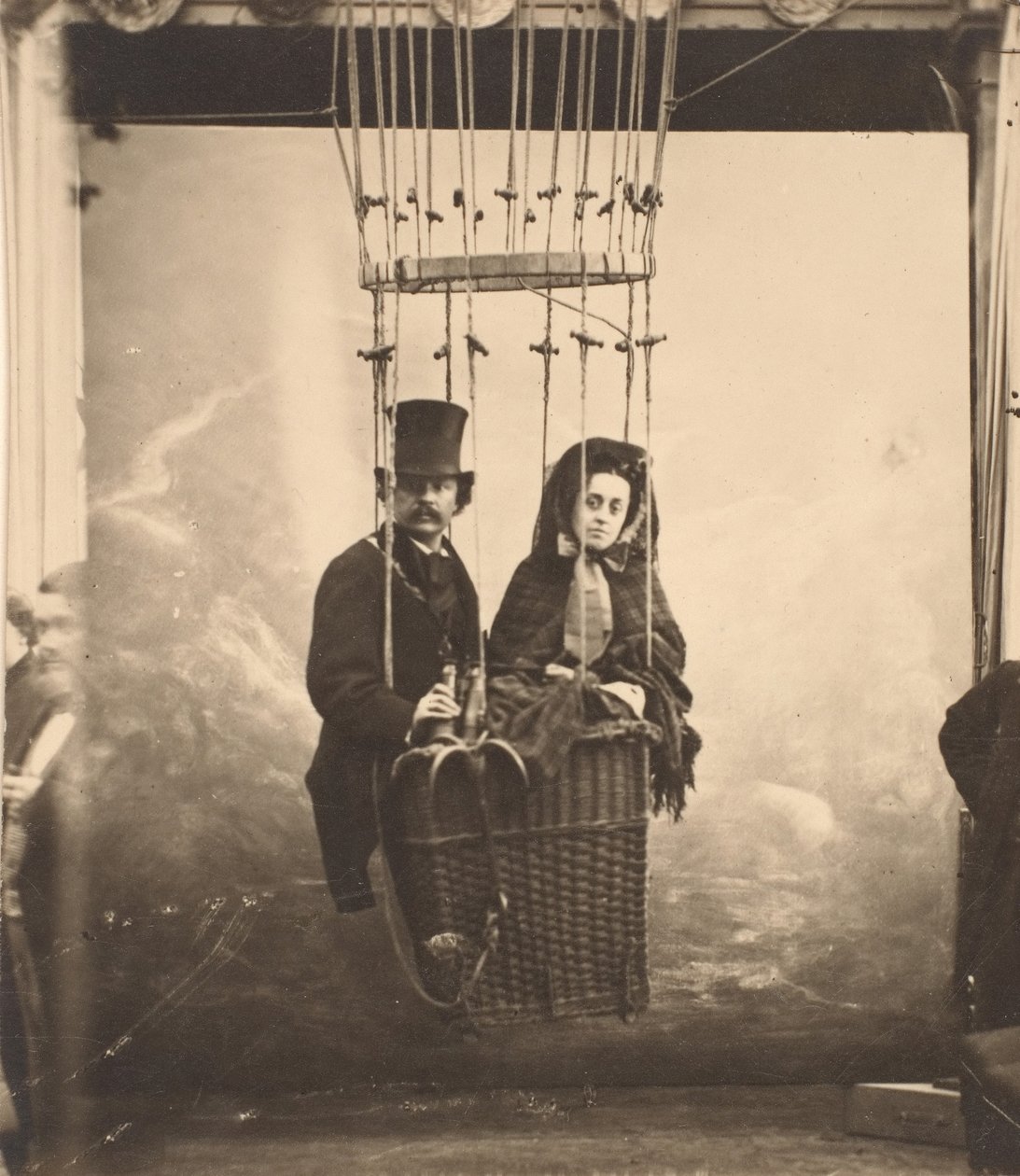 [Nadar se svou ženou Ernestine v balónu], ca. 1865, tištěná 90. léta 19. století. od Nadar