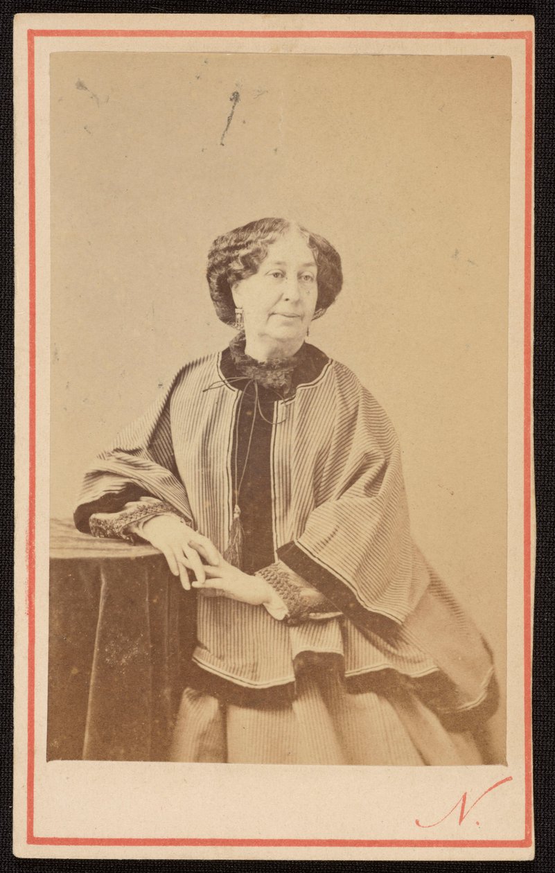 Portrét George Sandové (1804 - 1876), francouzské spisovatelky, v ateliéru od Nadar