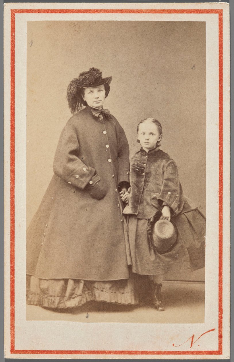 Portrét Jadwigy Garczyńské, rozené Pruszakové (1834-1917), s dcerou od Nadar
