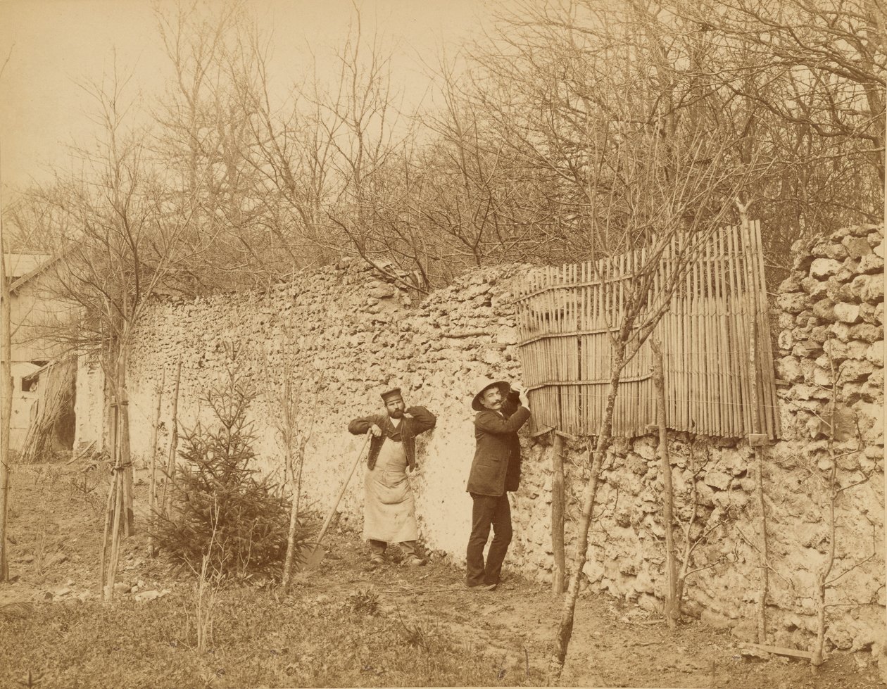 Ermitage de Sénart, zahradník a Jules Belaube od Nadar [Gaspard Félix Tournachon]