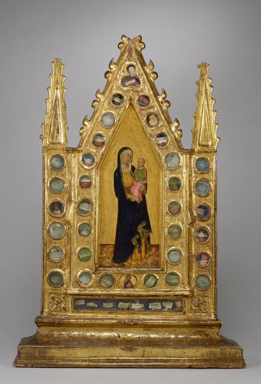 Relikviář Tabernacle s Pannou a dítětem od Naddo Ceccarelli